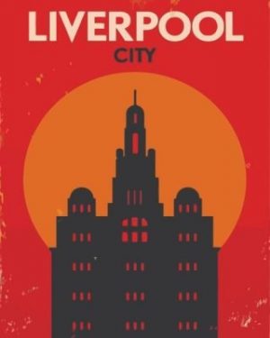England Liverpool Poster Paint By Numbers