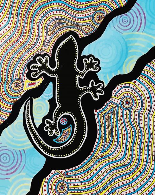 Lizard Aboriginal Art Paint By Number