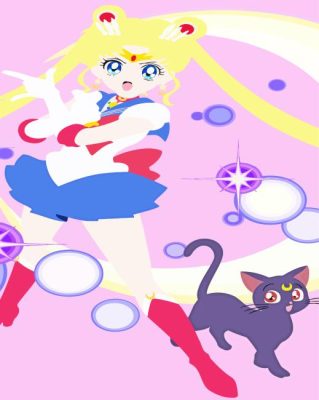 Luna And Sailor Moon Paint By Number
