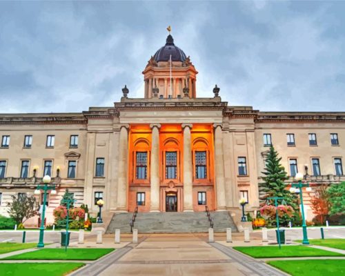 Manitoba Legislative Building Winnipeg paint by numbers