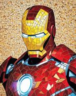 Mosaic Iron Man paint by number