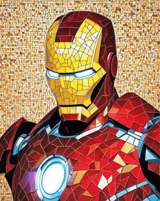 Mosaic Iron Man paint by number