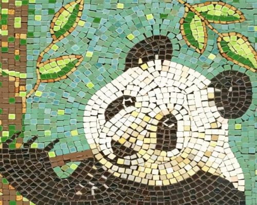 Mosaic Panda paint by number