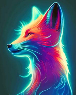 Neon Fox Paint By Number