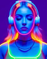 Neon Lady Paint By Number