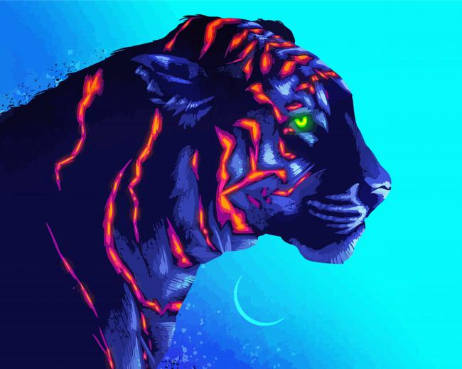 Tiger Neon Paint By Number