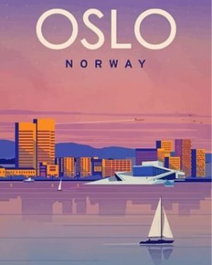 Norway Oslo Poster Paint By Numbers