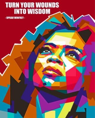 Oprah Winfrey Pop Art paint by numbers