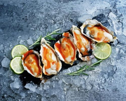 Oysters With Lime Paint By Numbers