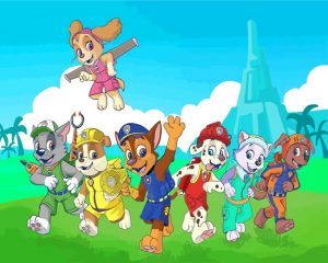 Paw Patrol Dogs Animation Paint By Number