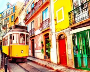 Portugal Lisboa Tram Paint By Numbers