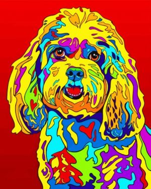 Rainbow Pop Art Cockapoo Paint By Number