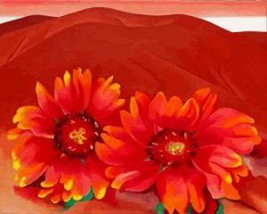 Red Hills With Flowers Georgia Paint By Numbers