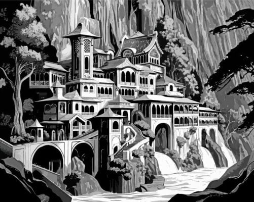 Monochrome Rivendell Paint By Number