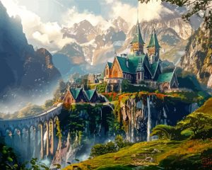 Aesthetic Rivendell LOTR Paint By Numbers