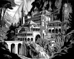 Black And White Rivendell Paint By Number
