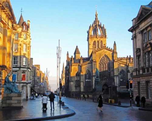 Royal Mile Scotland Edinburgh Paint by numbers