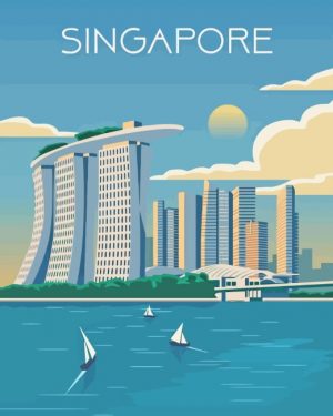 Singapore City Poster Paint By Number