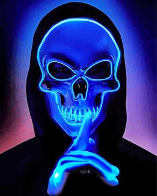 Skull Glow In The Dark Paint By Numbers