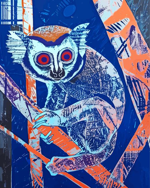 Slow Blue Loris Paint By Number