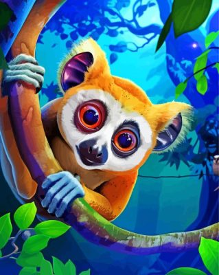Cute Slow Loris Paint By Number
