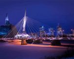 Snowy Winnipeg Bridge Paint By Numbers