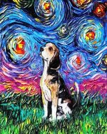 Starry Night Beagle Dog Paint By Number