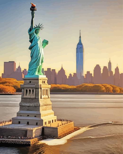 Statue of liberty paint by numbers