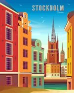 Sweden Stockholm Poster Paint By Number