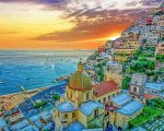 Sunset Over Amalfi Coast Paint By Numbers