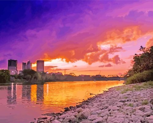Sunset Over Winnipeg paint by numbers