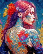 Tattoo Girl paint by numbers
