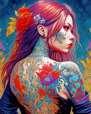Tattoo Girl paint by numbers