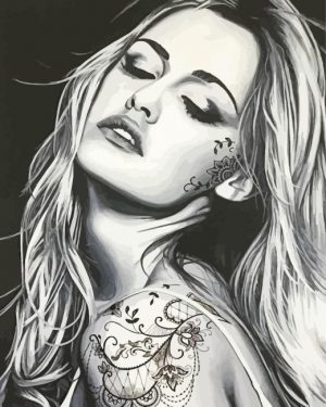 Tattooed Girl paint by numbers
