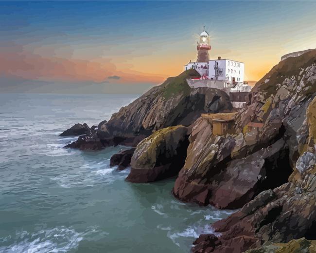 The Baily Lighthouse Howth Paint By Number