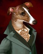 Greyhound Dog In Uniform Paint By Number