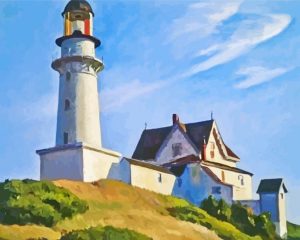 The Lighthouse At Two Lights Paint By Number
