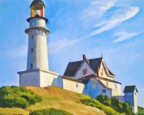 The Lighthouse At Two Lights Paint By Number