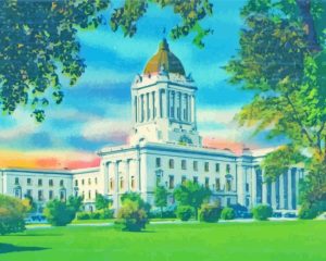 The Manitoba Legislative Building Winnipeg paint by numbers