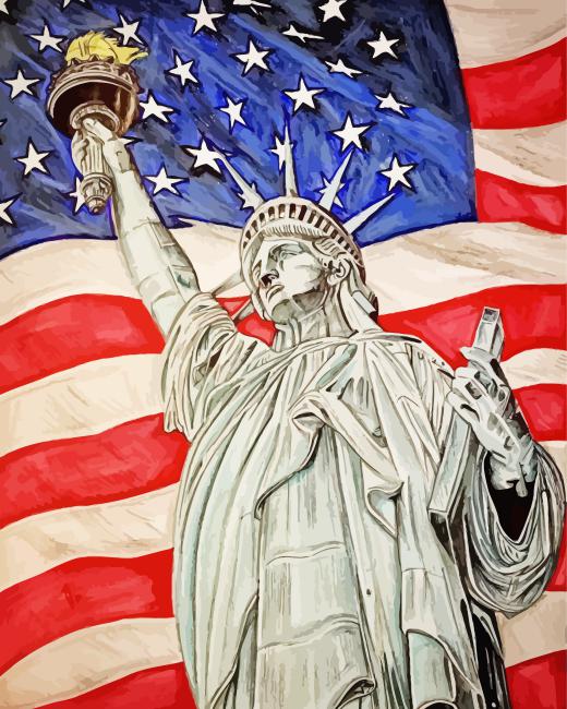 The Statue of liberty paint by numbers