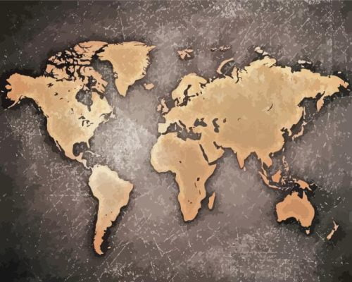 The World Map Paint By Numbers