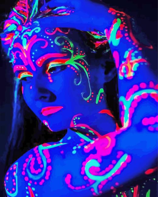 The Glow In The Dark Girl Paint By Numbers