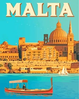 Valleta Malta Poster Paint By Number