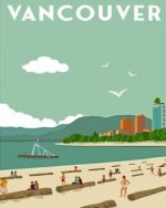 Vancouver Beach Poster Paint by numbers