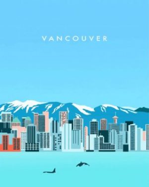 Vancouver Poster Illustration paint by numbers