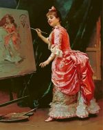 Victorian Painter Girl Paint By Number