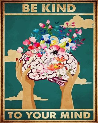Vintage Poster Be Kind To Your Mind paint by numbers