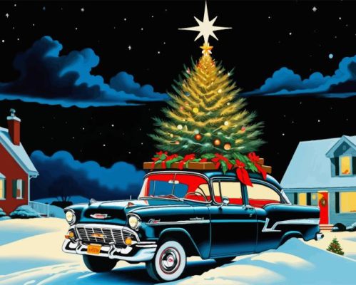 Vintage Christmas Evening Paint By Numbers