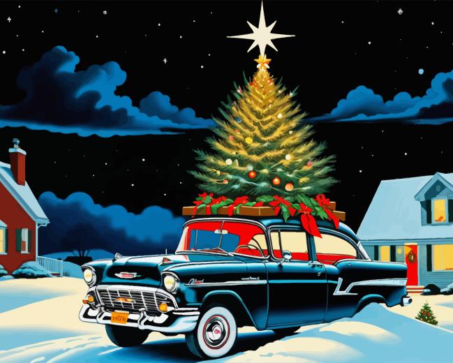 Vintage Christmas Evening Paint By Numbers