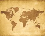 Vintage world map paint by numbers